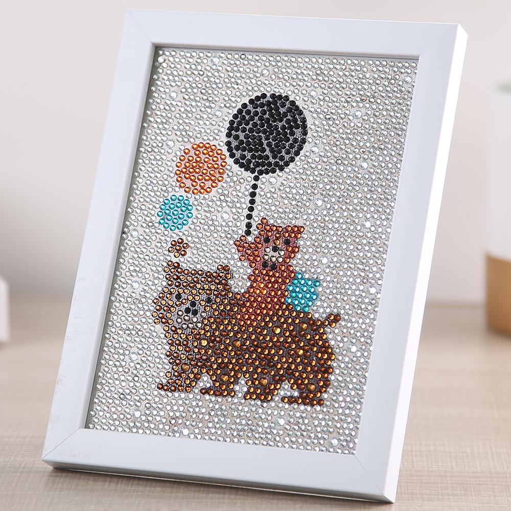 Kit de peinture diamant 5D, motif zèbre, animal de dessin animé, mosaïque, cadre, broderie, bricolage, décoration de chambre pour enfants, fait à la main