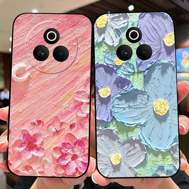 Case For Oppo Realme P3 Pro 5G Fashion Color Painted Silicone Soft Phone Cover For Realme P 3 Pro 5G Shockproof Bumper Shells