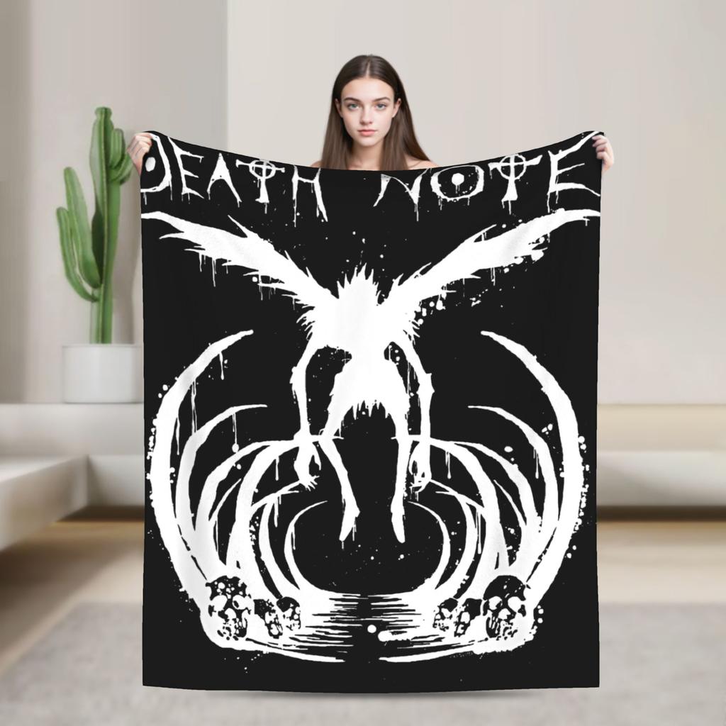 Death Note Near and Mello Flannel Blanket  Super Soft Throw Blanket for Living Room Airplane Travel Bedspread Sofa Bed Cover