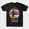 Asian Size Men Print T-shirt Surely Not Everybody Was Kung Fu Fighting No-Cut Heat Transfer Print Cotton Tshirt