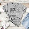 Realtor Definition Tshirt Funny Real Estate T Shirt Realtor Shirt Women Clothing Streetwear Casual Tops Real Estate Agent Gift