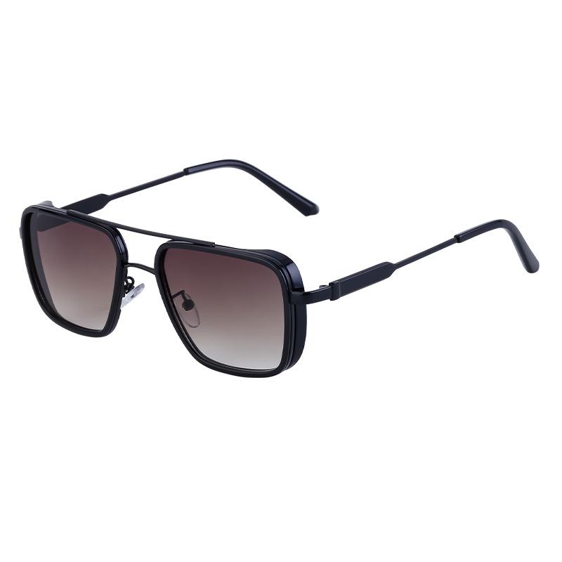 Vintage Punk Sunglasses Men Sunscreen Box Sunglasses Men Shades