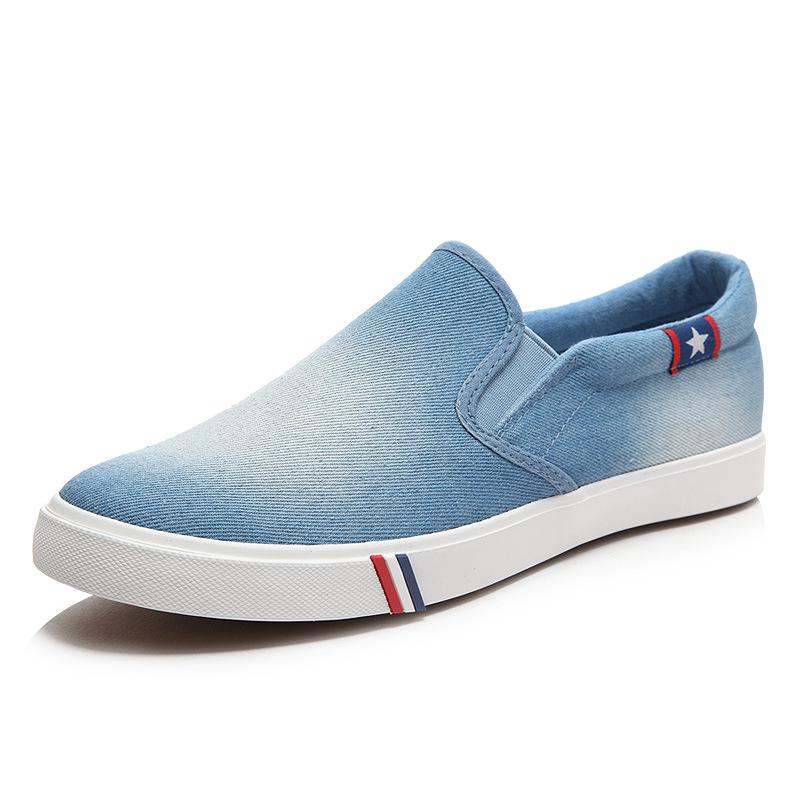 Men Canvas Shoes Denim Sneakers Casual Flats Male Shoes Adult Summer Men Trainers Breathable Slip On Loafers Tenis Masculino Ert