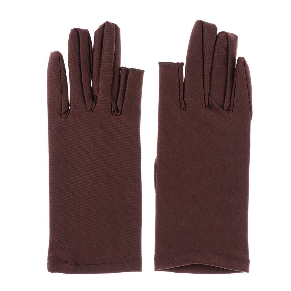 Short Stretch Thin Spandex Gloves Summer Mittens Two Finger Touch Screen Driving Gloves