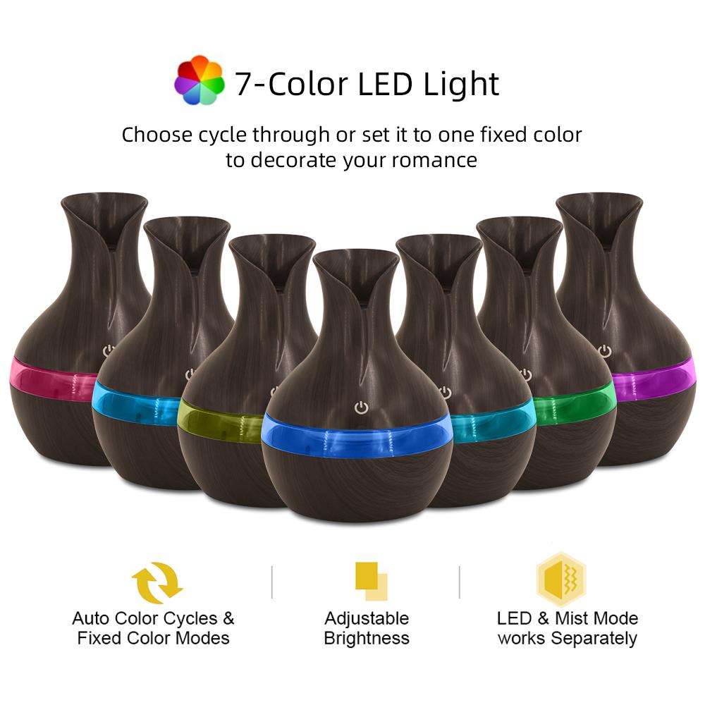 300ml USB Humidifier & Essential Oil Diffuser Quiet Mist with Auto Shut Off & Night Light