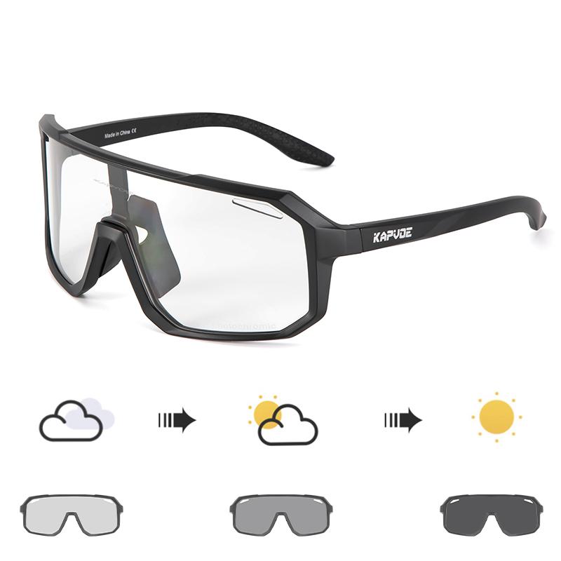 Kapvoe Photochromic Cycling Glasses for Men Women MTB Road Bike Eyewear Sports Sunglasses UV Protection