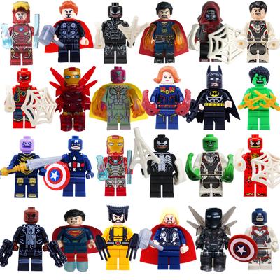 Baustein Minifiguren 24 Stück Helden Ritter Set Kompatibel mit LEGO Steinen Kreatives Kinderspielzeug Geschenk