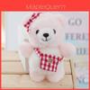 Cute Plush Bear Keychain With Soft Fur For Car And Bag Decor