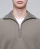 MUSINSA STANDARD Relaxed Ribbed Half Zip-Up Knit [Dusty Beige]