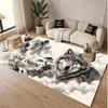 Wolf Theme Soft Crystal Velvet Rug Custom Name & Text Print Non Slip Floor Rug for Bedroom Living Room
