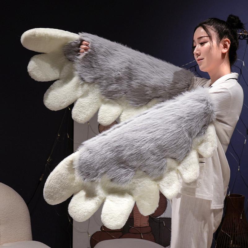 Katzenkralle Plüschhandschuhe Stiefel Flügel Für Winterliche Wärme Anime Tier Cosplay Mädchen Geschenk