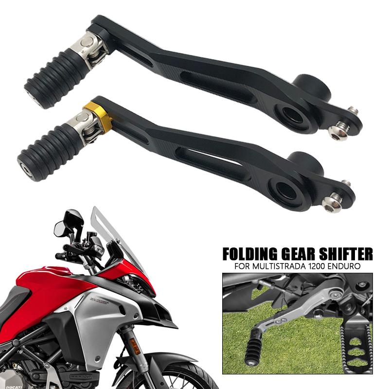 For Ducati Multistrada 1200 Enduro Motorcycle Aluminum Adjustable Folding Gear Shifter Shift Pedal Lever 2011-2018 2016 2017