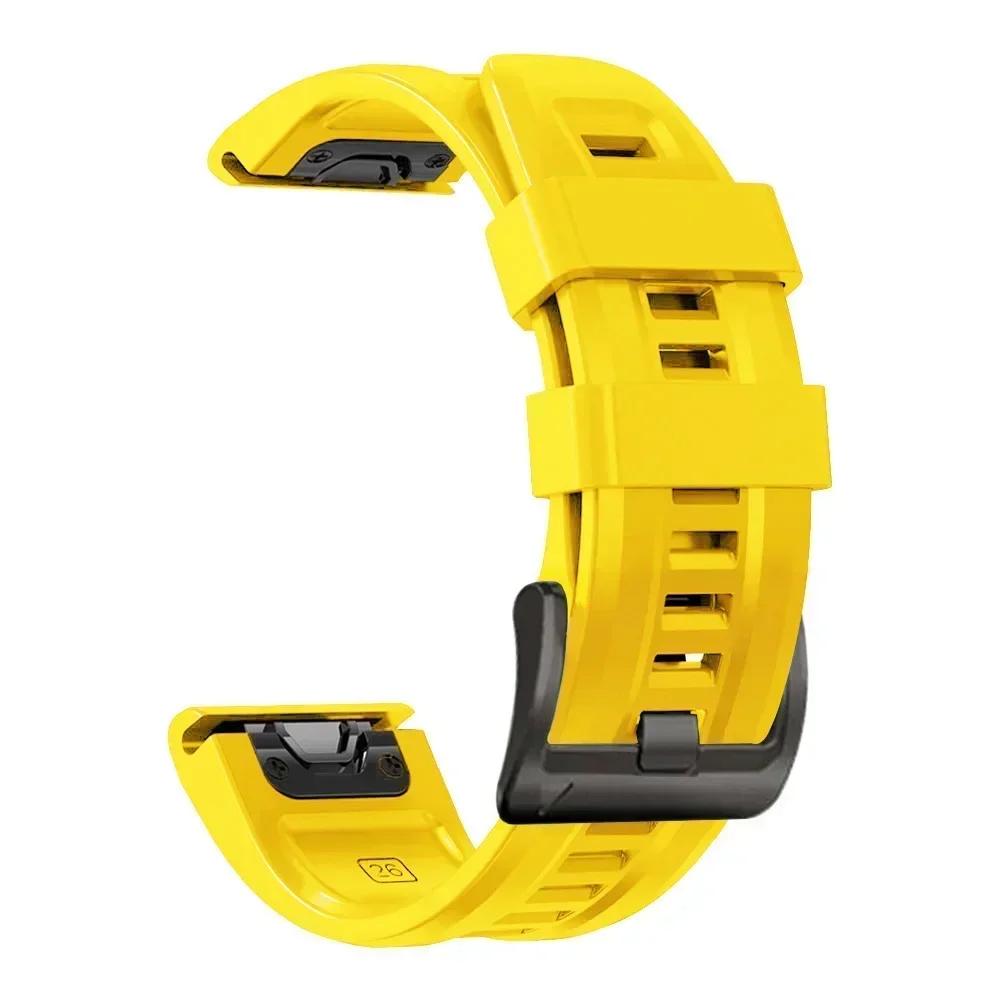 22 26mm Silicone Strap For Garmin Quatix 8/Tactix 8 7Pro/Fenix5 5x Puls 7 7x 6 6x 8 Pro 47mm 51mm/D2 Bravo Quick Fit Sports Band