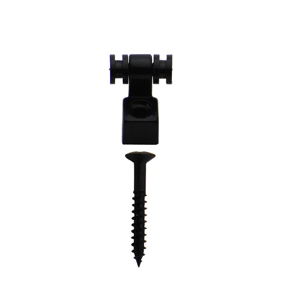 2PCS Metal Guitar Roller String Trees Retainers With Screws Chrome Black