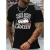Men's Vintage Automotive T-Shirt with German Car Slogan - Lightweight Breathable Retro Car & "Real Cars Have Thirst" Print - Funny Casual Tee for Car