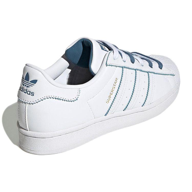 adidas Superstar White Altered Blue Women Sneakers Cloud-White Gold-Metallic GX2012
