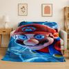 Cartoon M-Mario Bros Game Flannel Blanket Soft Warm Throw Blanket for Bedroom Living Room Bed Travel Camping Picnic Gift Kids