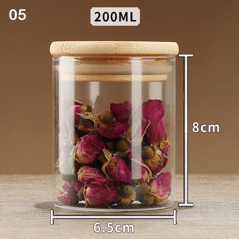 M-1Pc Sealed Food Storage Box Pots Glass Jar Coffee Jars With Lid Transparent Cereal Candy Dried Jars Fridge Container
