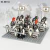 12 bucăți Medieval Teutonic Crusader Knight Figura de acțiune Jucărie bloc de construcție pentru copii