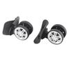1 Pair Durable Mute Luggage Wheels 360° Rotation Double Row Suitcase Wheels Black Luggage Caster Wheels Travel Box Repair