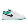 Air 1 Low GS White Lucky Green Retro Sneakers 553560-129