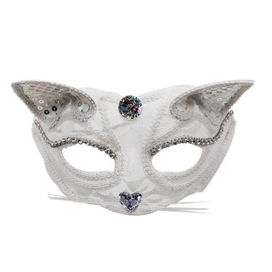 Cadılar Bayramı Kedi Maskesi Yarım Yüz Dantel Maskeli Balo Maskesi Kedi Tilki Hayvan Cosplay Kostümü Karnaval Balosu Parti Aksesuarları
