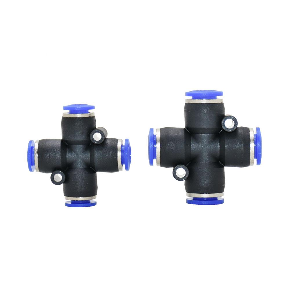 6mm 8mm Pneumatikverschraubung T-Stück Winkelstück Gerader Steckerventil Luft-Schnellkupplung Wasser-Steckverschraubung PU PY PK PM PZA HVFF