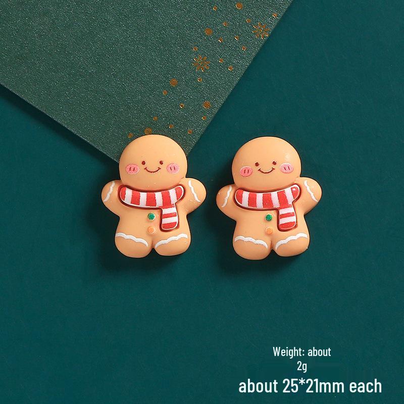 DIY Cartoon Weihnachtsmann & Rentier Harz-Accessoires für Handyhüllen & Haargummis