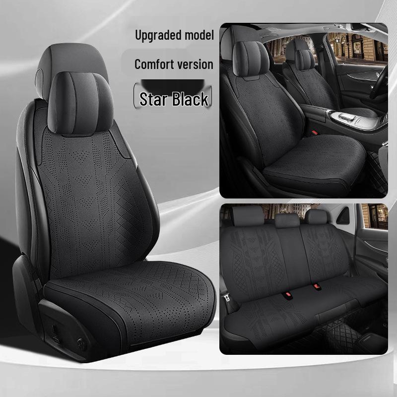4th Gen Geely Emgrand Premium Suede Seat Covers - All Seasons Manual Xingyao Longteng Edition