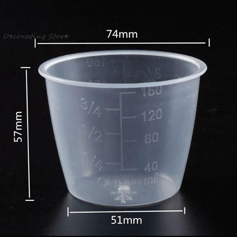 Useful 10 Pcs Food Grade Plastic Rice Measuring Cup Rice Cooker Measurement Tools for Dry and Liquid Ingredients (160ml)