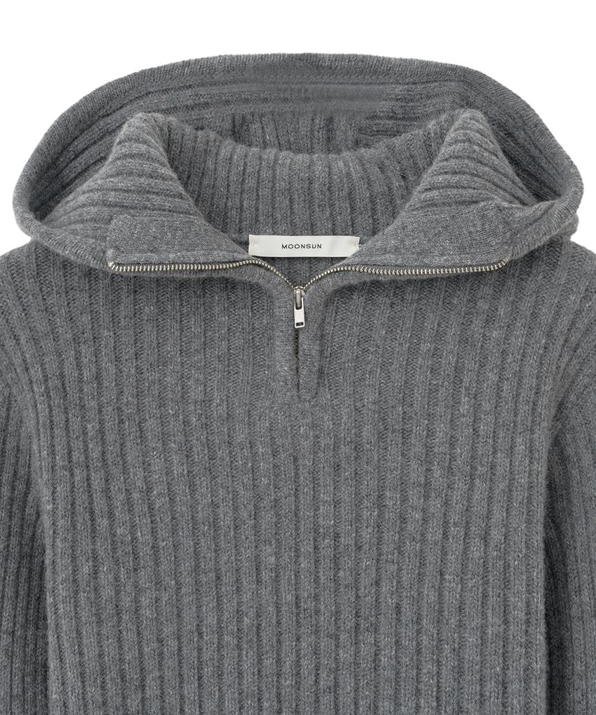 MOONSUN Unisex, Balaclava Knit Top / Gray