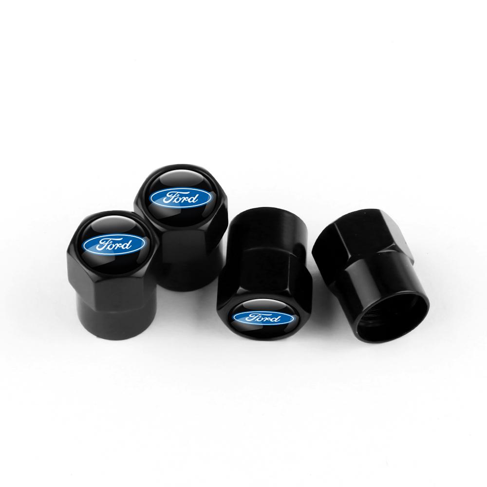 4Pcs Aluminum Car Wheel Tire Valve Caps Air Tyre Stem Cover Accessories For For Ford Focus MK2 Fiesta Mondeo Galaxy Falcon ST RS SJ4