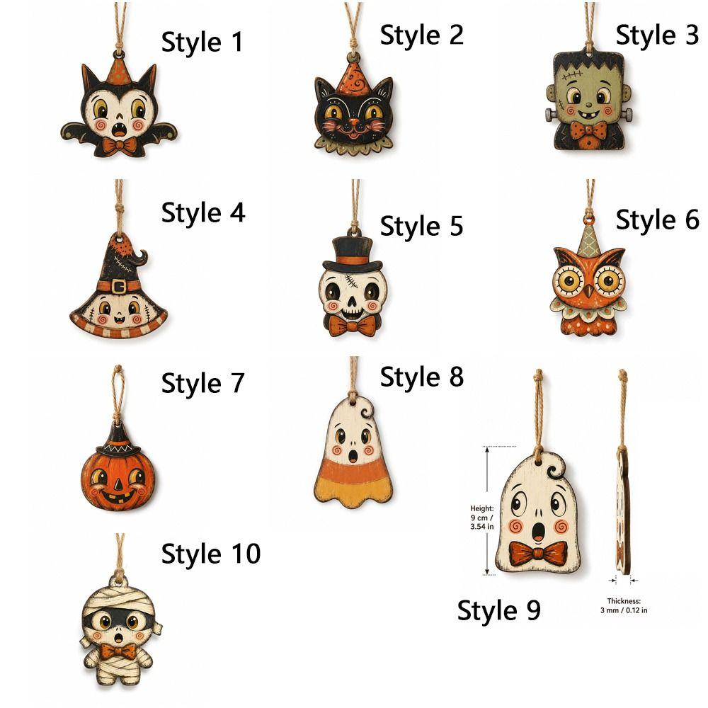 Trick or Treat Halloween Pumpkin Ghost Pendant Halloween Tree Hanging Home Party Decor