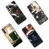 Etui na telefon z czarnego silikonu Czas na kawę dla Samsunga Galaxy S23 S21 S20 FE S24 S22 Ultra S10E S10 S9 S8 Plus