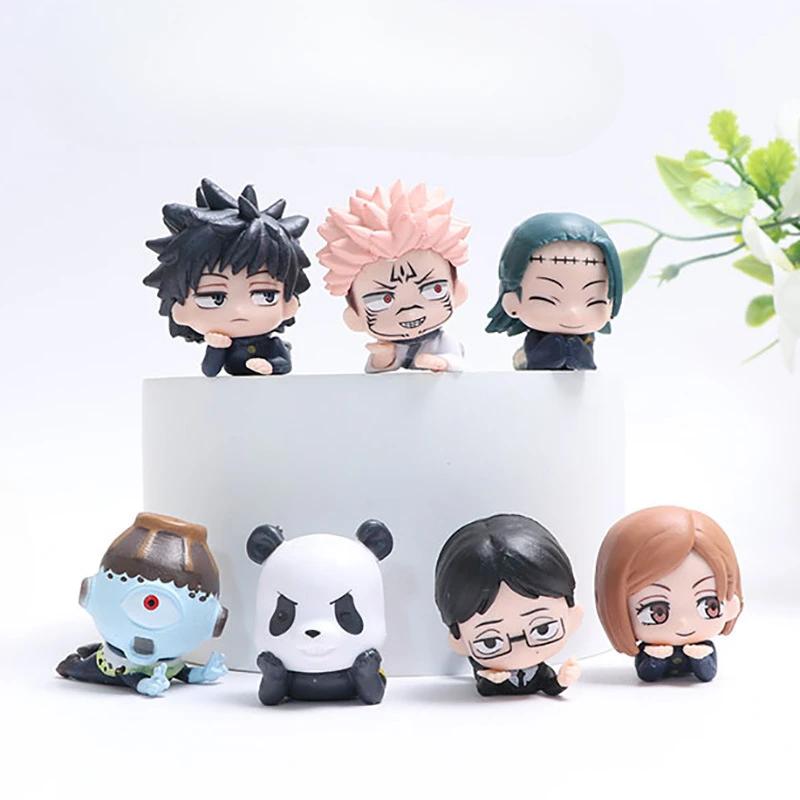 Figurine Anime Jujutsu Kaisen Version Q Satoru Gojo Itadori Yuji Fushiguro Megumi Kugisaki Modèle Voiture Décoration Ornement Cadeau Jouet