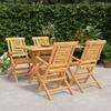 Vidaxl Set di Mobili da Giardino a 5 Pezzi, Legno Massello di Teak