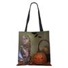 Bag Cartoon Shoulder Canvas Women Cat Harajuku 2022 Eco Reused Large Capacity Casual Handbag Shopping Travel Tote Books Bag