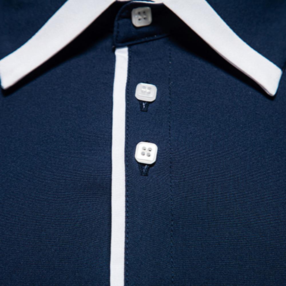 Männer Schwarz Langarm Hemd Trendy Kontrast Farbe Uniform Jacke Frühling Herbst Casual Weiß Kleidung