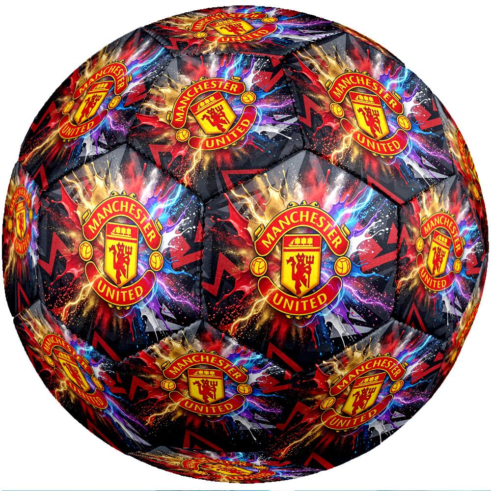 Manchester United Theme Soccer Ball Size 5 Soccer Ball Soft Touch Professional Training Football for Outdoor Sports