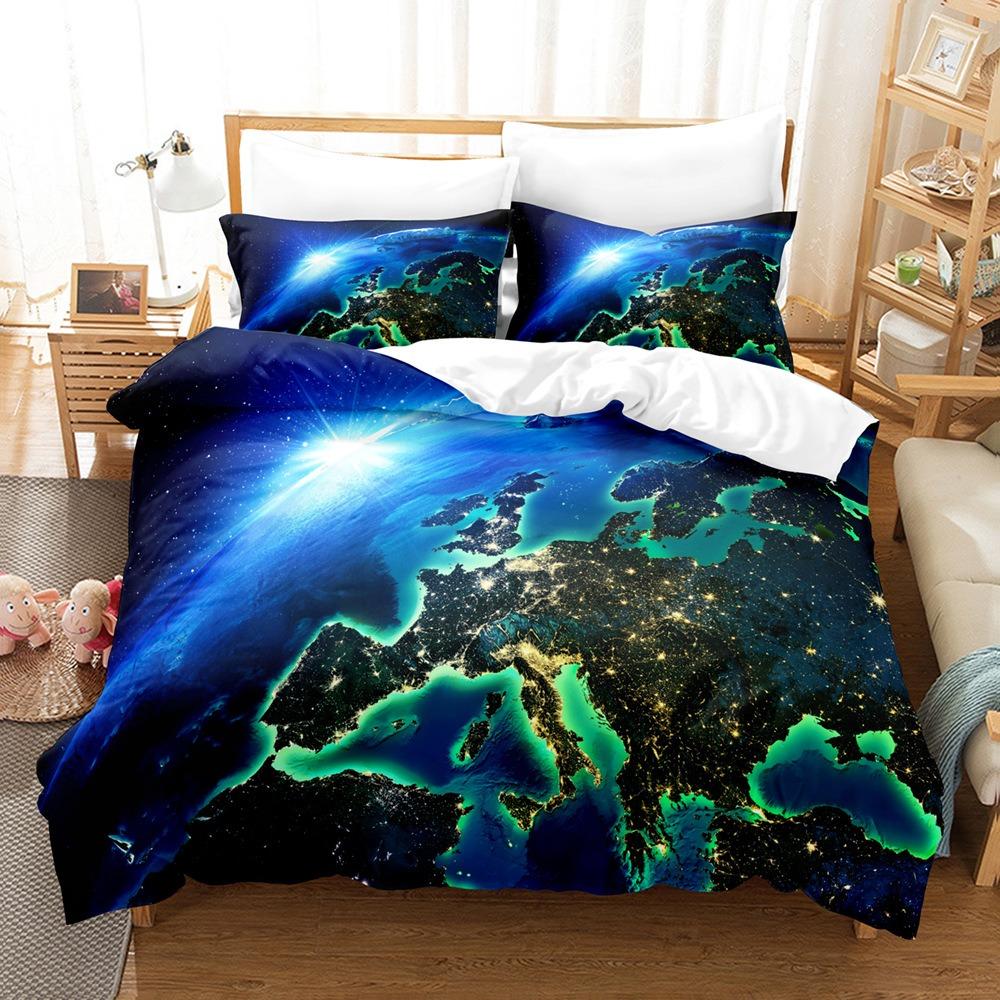 3D apdrukāts kosmisks galaktikas gultas veļas komplekts zēniem, astrāls segas pārvalka komplekts, mikrošķiedras segas pārvalks, kosmosa gultas komplekts pusaudzim