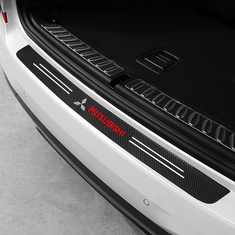 Autocolant Protector Prag Ușă Portbagaj Stil Auto Piele Fibra de Carbon Pentru Mitsubishi Pajero Sport Outlander ASX Eclipse