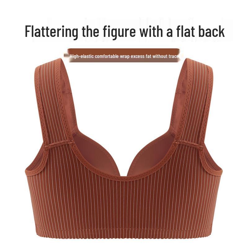 Soutien-gorge grande taille sans armature à fermeture avant de maintien pour femmes d'âge moyen et personnes âgées