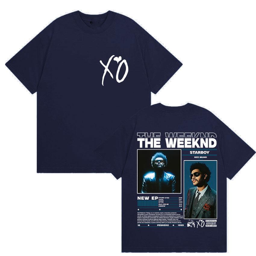 Rap Singer THE WEEKEND STARBOY XO Tour 2026 Vintage Pattern Tshirt for Men Women Fashionable Hiphop Cotton Tshirt
