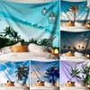 Nordic Bedside Ins Wind Hanging Cloth Beach Scenery Wall Decoration Painting Background Cloth Living Room Oversized Cloth Poster Bedroom Tapestry