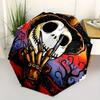 1pc Jack Nightmare before Christmas Pattern Automatic 3-Fold Umbrella, 8 Steel Frames, High-Value Folding Umbrella, Suitable for Office, Tra