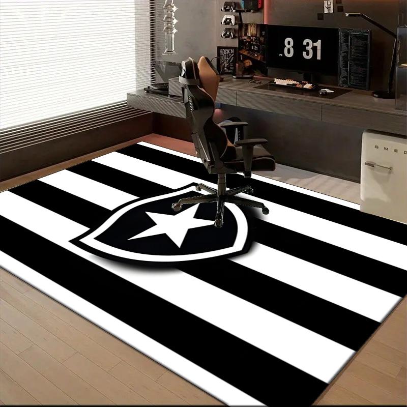 Botafogo Pride Emblem Printed Office Carpet Chair Cushion Entryway Rug, Rugs for Living Room, Bedroom Christmas Gifts