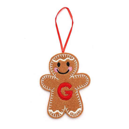 Yousheng Lebkuchenmann Ornamente Initialen Alphabet Monogramm Lebkuchen Hängeornament Familienname Buchstabe Weihnachtsbaumdeko