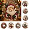 Weihnachtsbaumschmuck Acryl Hängender Schmuck, Kunst mit Kunstperlen DIY Malerei Festliche Heimdekoration Fensterbild, 20cm Leuchtendes Urlaubsfenster für
