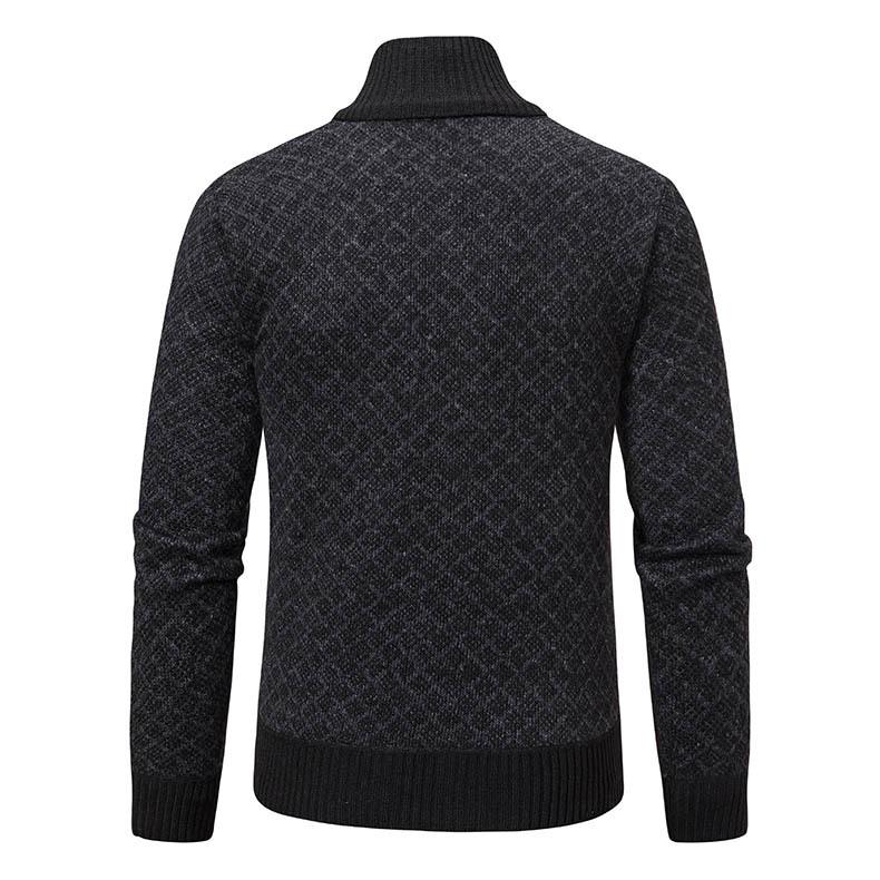 Xiyin Exklusiver Herren-Strickcardigan mit Stehkragen - Trendige Herbst/Winter Koreanischer Stil Pulloverjacke