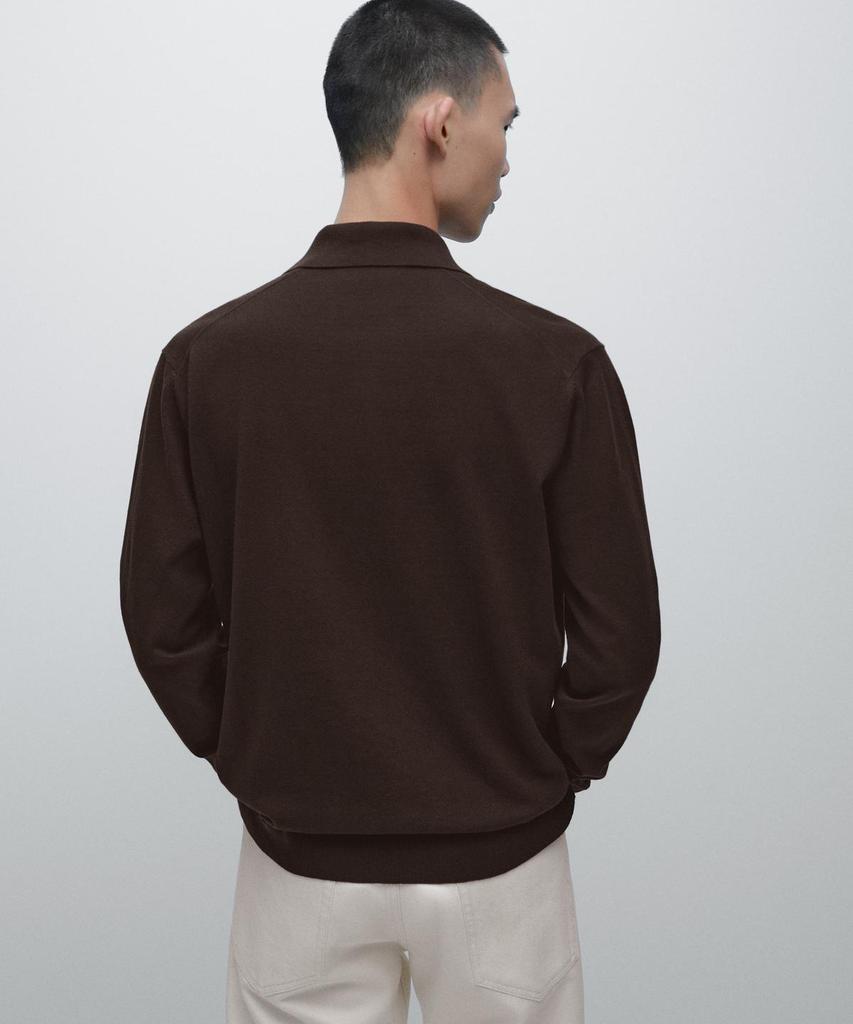 Masimodutti Cotton Knit Polo Sweater